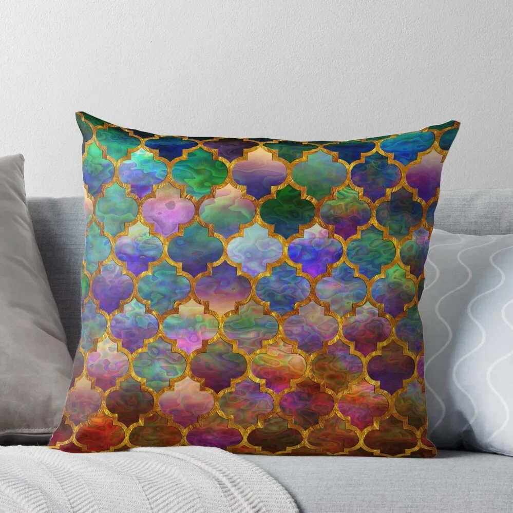 

Arabic moroccan mosaic pattern Throw Pillow Marble Cushion Cover Custom Cushion