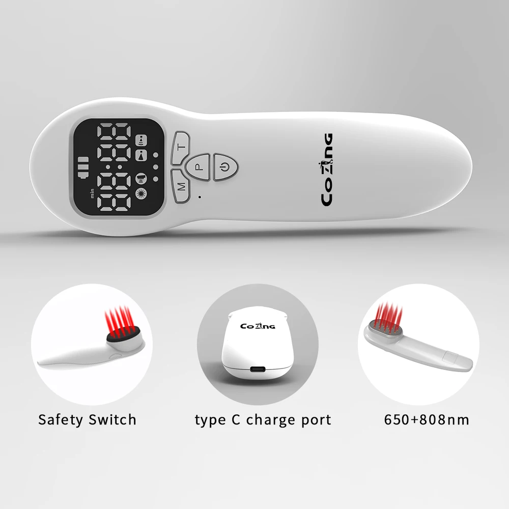 808nm*3 650nm*14 Low Level Laser Red Light Therapy Device Cold Laser Arthritis Physical Therapy Equipment Pain Relief Health