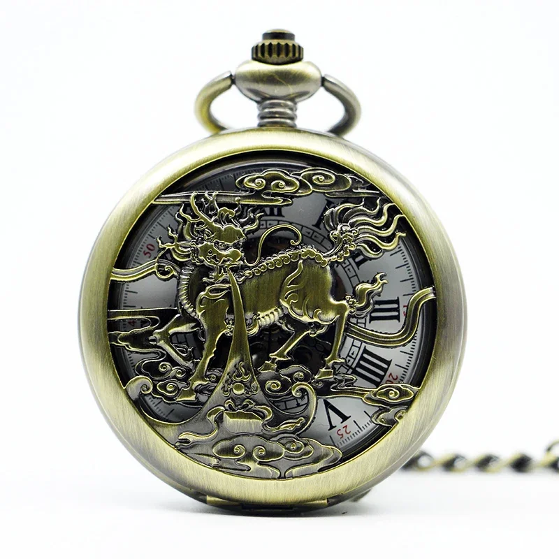 Oddly Skeleton Mechanical Pocket Watch For Men Personalised Collection Hollow Hand Wind Automatic Fob Watches