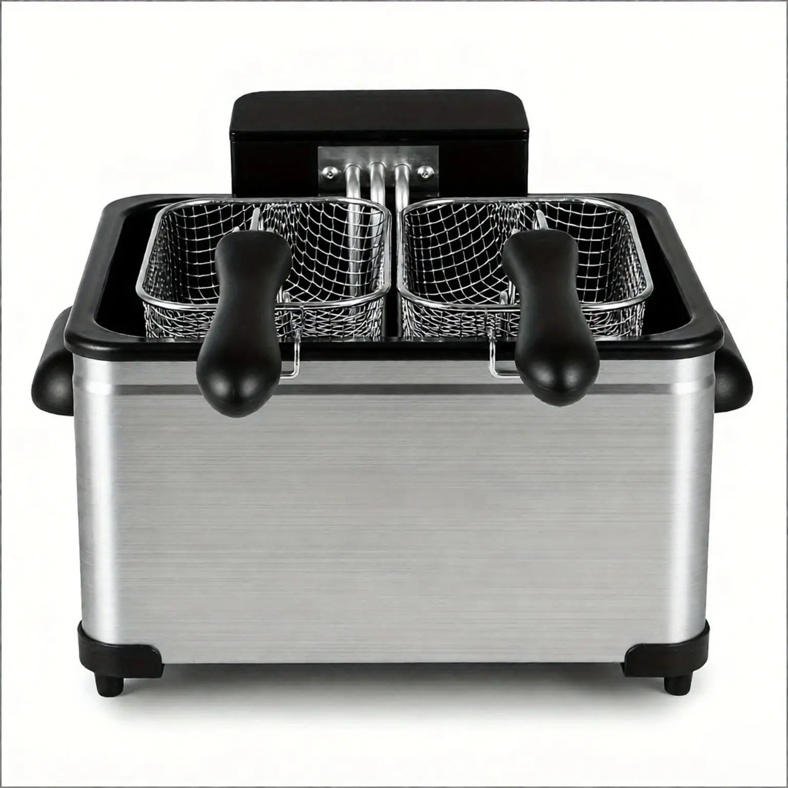 5.3-Qt Electric Deep Fryer with 3 Baskets 1700W Power LED Touch Screen Display And 6 Cooking Presets for Kitchen Use