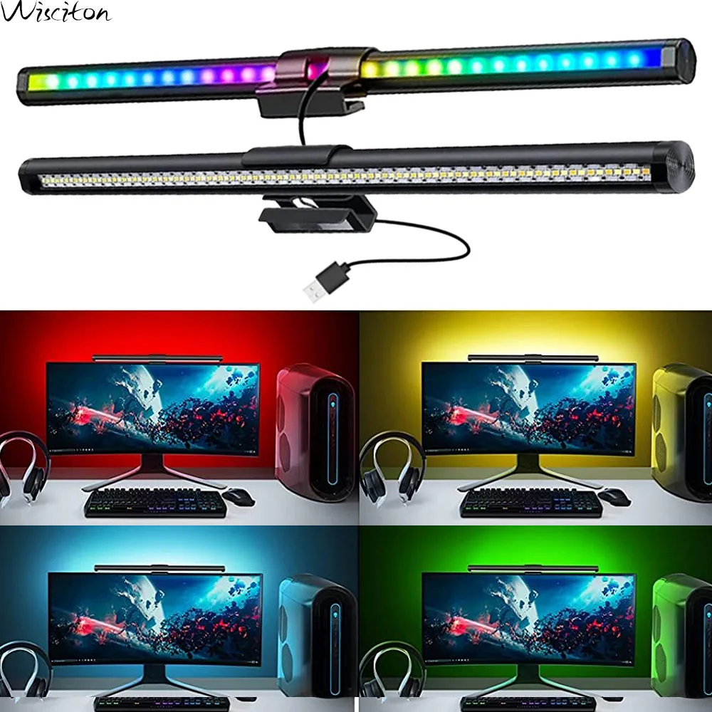 controle de toque rgb led desktop atmosfera luz controle remoto protecao para os olhos luz da noite jogo quarto aprendizagem iluminacao 01