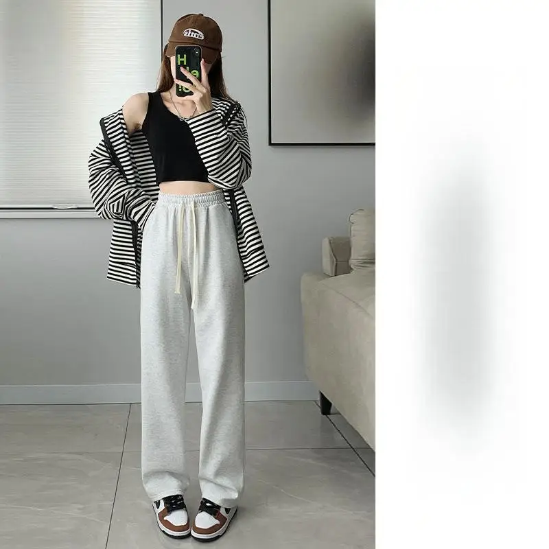 

Широкие брюки с кисточками и эластичной резинкой на талии, прямые женские летние быстросохнущие широкие брюки уличной одежды Dopamine Trend Vacation Trousers