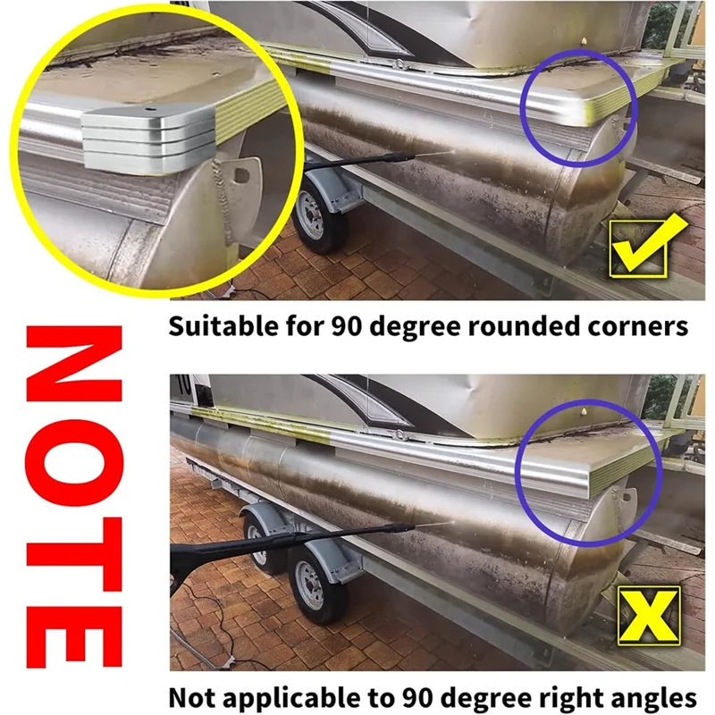 

Алюминий для 90-градусного закругленного углового бампера, угловых колпачков для палубы лодок, защита углов понтона