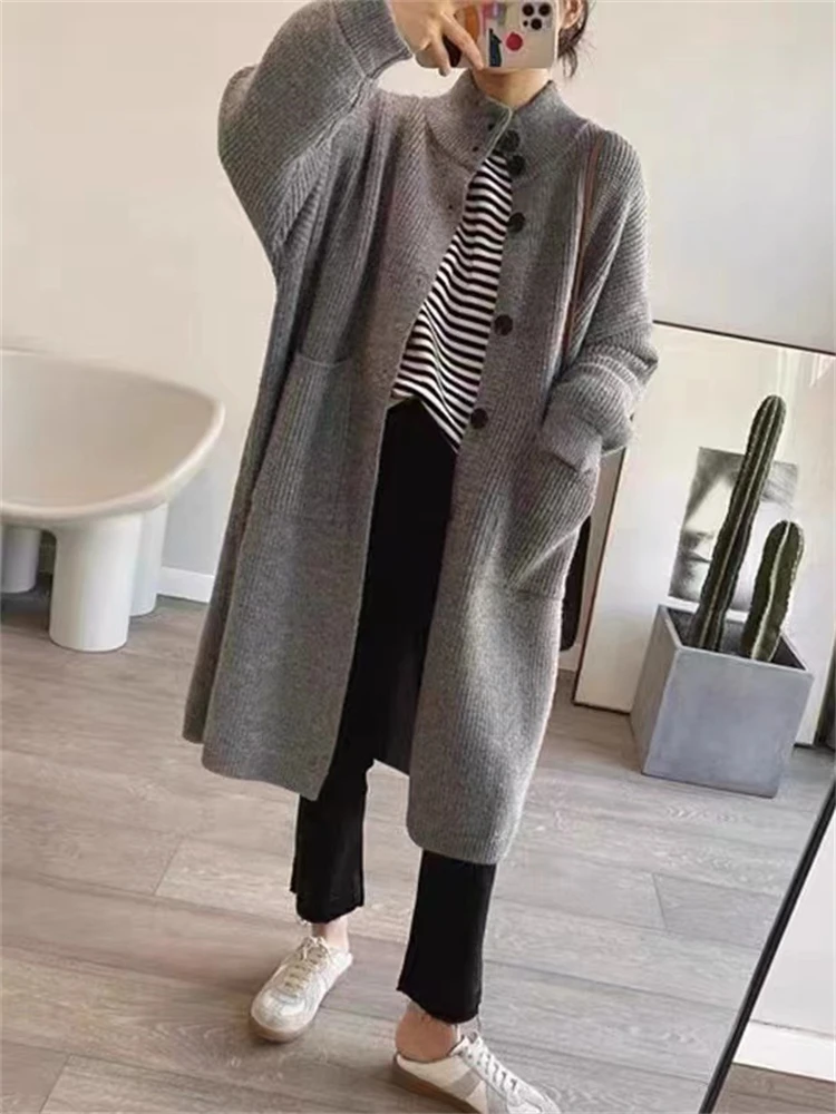 Sweater Women Winter Pullover Girls Sweater Oversize Knitting Tops Vintage Long Sleeve Fall Female Knitted Outerwear Warm Pull