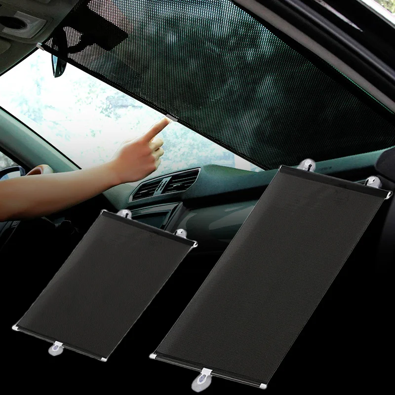 

Солнцезащитный козырек на окно автомобиля, выдвижная автомобильная солнцезащитная занавеска, солнцезащитный козырек на окно для УФ-лучей и защиты от тепла, салон автомобиля