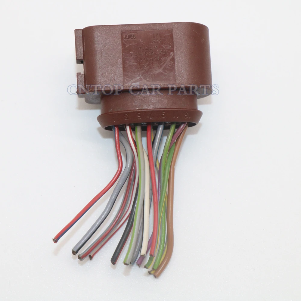 6X0973717A 14 pin Front Bumper Wiring Loom Harness Connector Plug for Volkswagen Audi Porsche 911 991