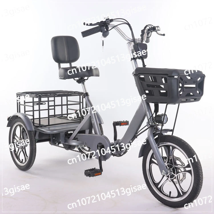 Foldable Pedal Lithium Battery Electric Tricycle 16 Inch Single Pedal Human Power Electric Tricycle