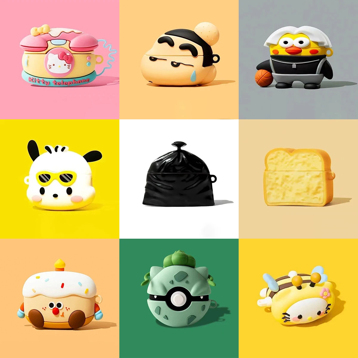 حافظة سماعة رأس ثلاثية الأبعاد لهاتف VIVO IQOO TWS Air 3 حافظة واقية لهاتف VIVO IQOO TWS Air 3 Pro أو A4 غطاء سيليكون كرتوني إبداعي لطيف #1