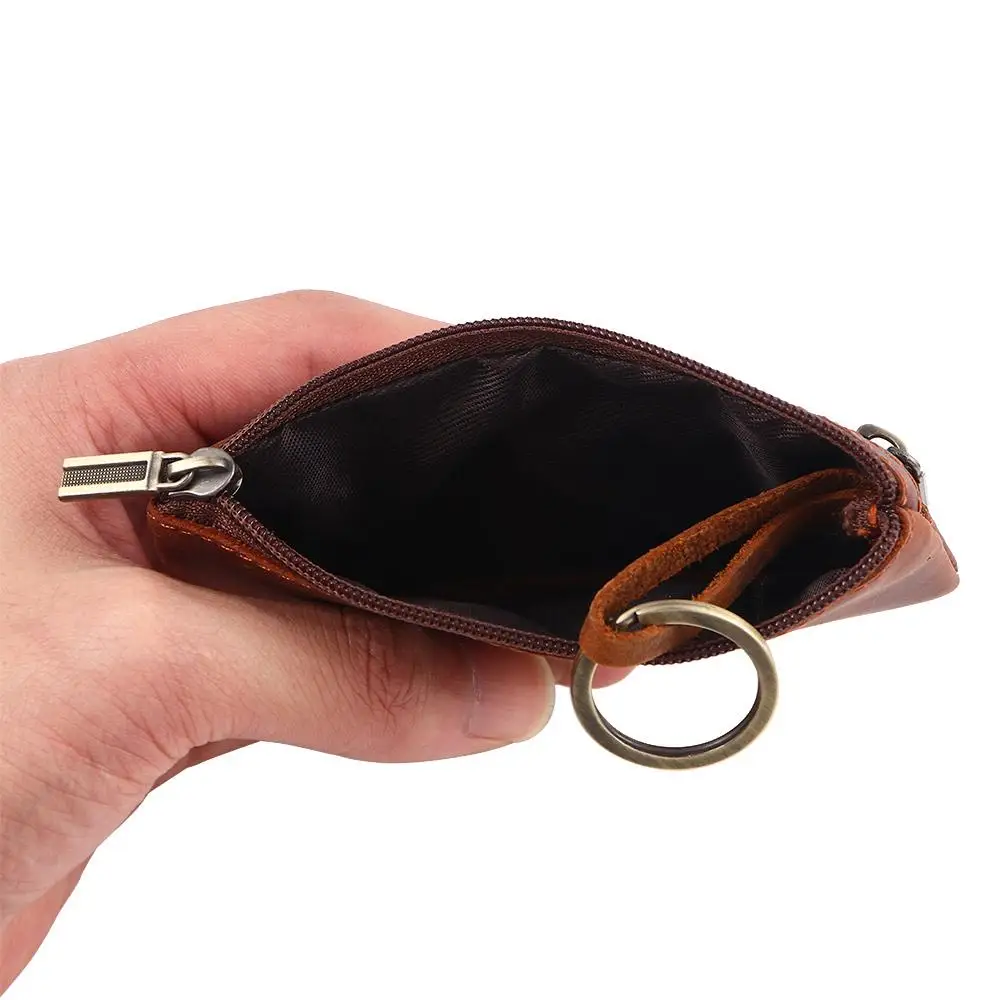 Fashion Men Money Bag Storage Bag Crazy Horse Leather Cowhide Zero Purse Wallet Clutch Bag Coin Purse