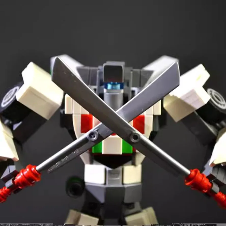 MOC Double Knife Robot 271PCS Desenho Eletrônico Bloco de Emenda Brinquedo Modelo