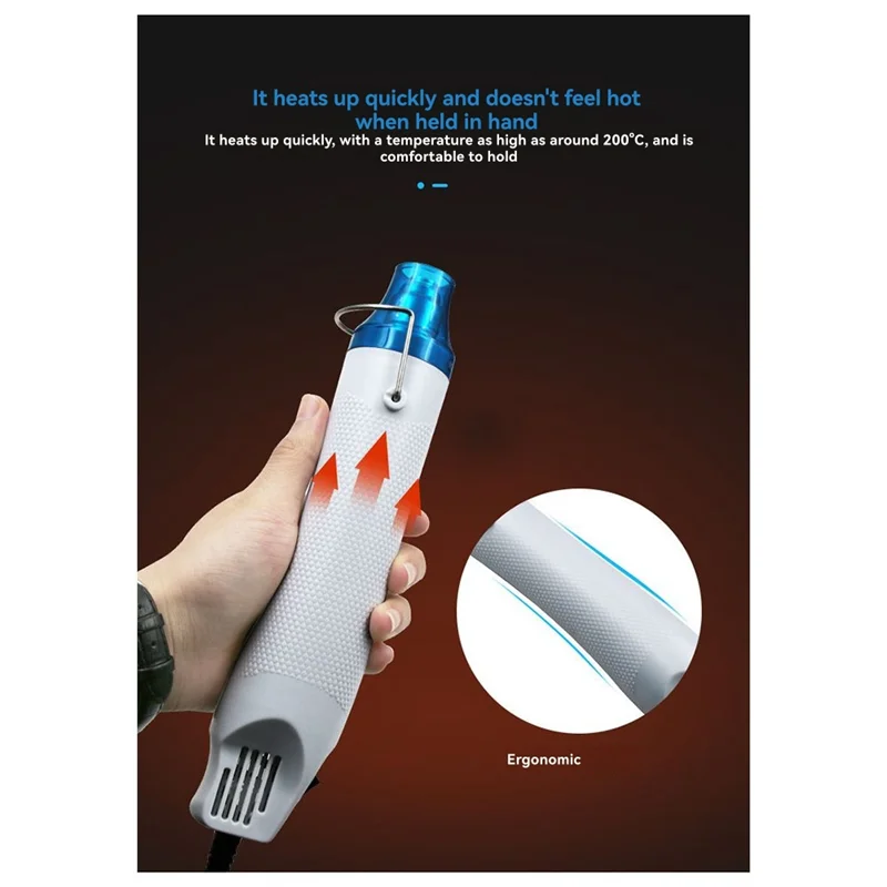 

AT63-Hot Air Gun 220V Soldering Temperature Blower Gun DIY Electric Power Hot Dryer Mini Heat Gun For Shrink Tubing EU Plug