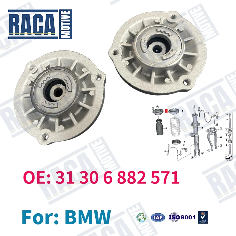 

For BMW 5 Touring G30 F90 G31 518d 520d 520i 530d 530i 540d 540i 550i 2 PCS Front Suspenson Sturt Mount Top Rubber 31306882571