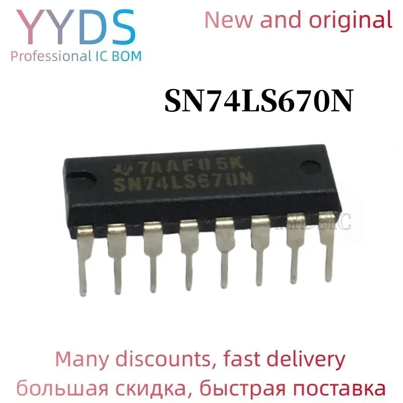 10PCS SN74LS670N 74LS670 DIP-16 4 x 4 REGISTER FILE WITH 3-STATE OUTPUTS