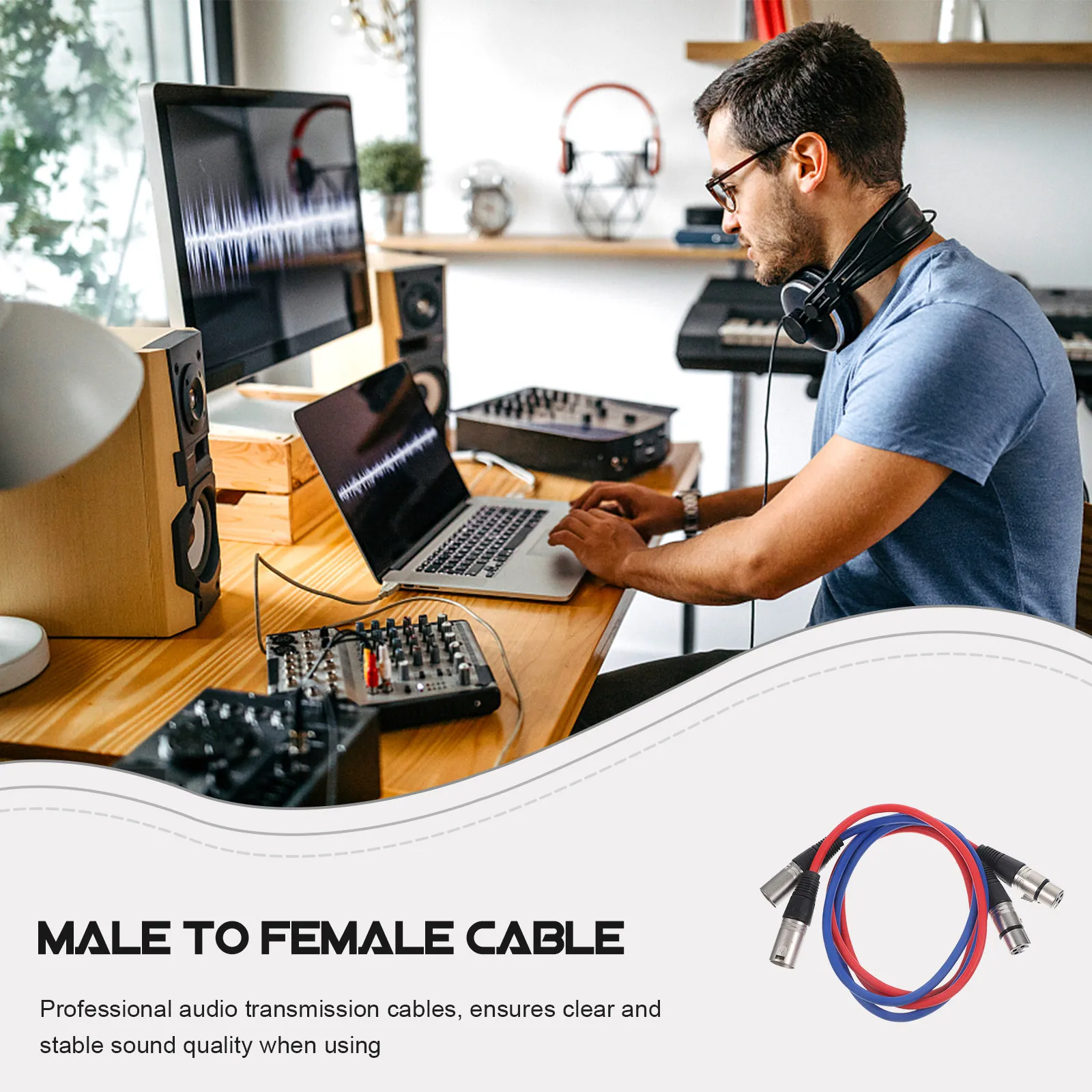 2Pcs Audio Cables O…