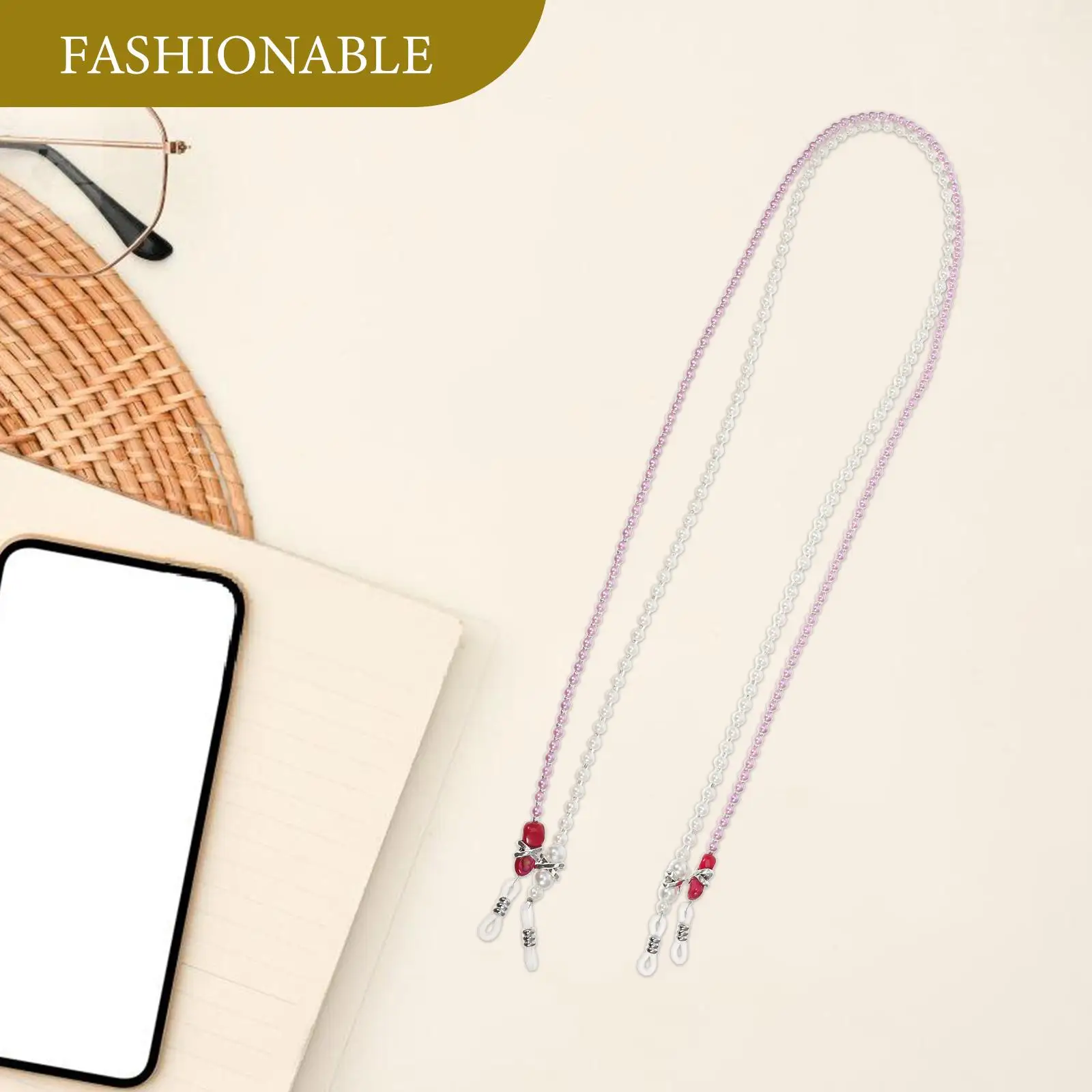 2 قطعة سلسلة النظارة عدم الانزلاق النظارات حزام معلق للنساء مطرز الحبل نظارات الحبل العين ارتداء اكسسوارات نظارات السلامة