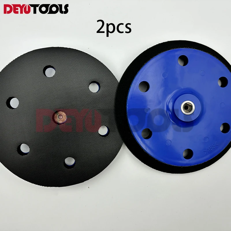 2 pçs almofada de polimento de plástico disco de moagem 6 furos lixadeira apoio 9 polegadas 215mm ferramentas de polimento almofadas moedor disco de polimento de parede