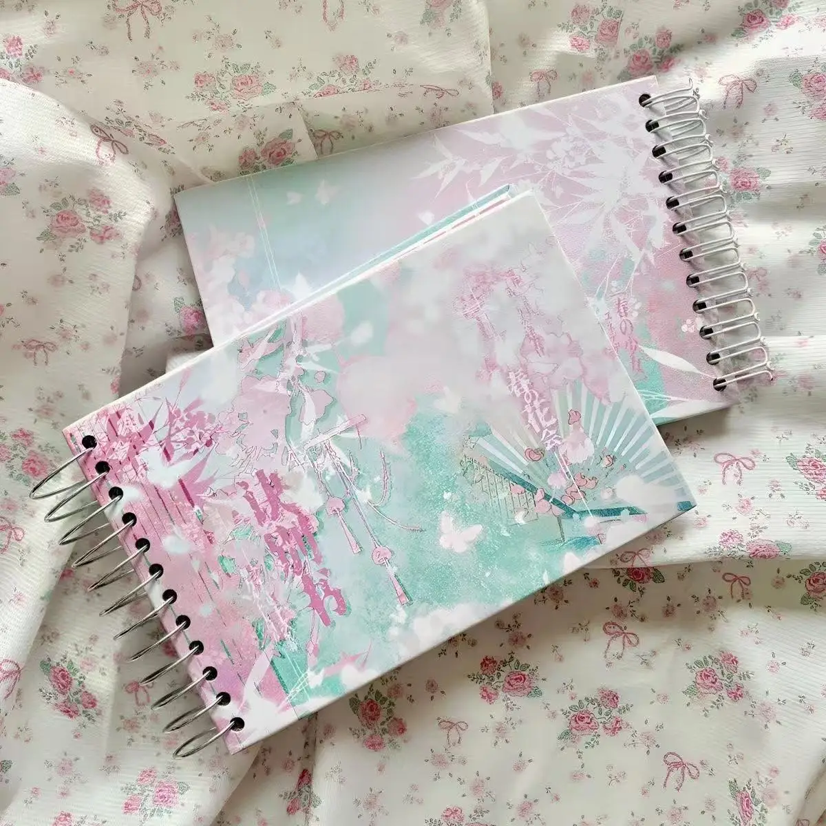 Salt-style Farewell Letter Material Book New High-end Gentle Light Purple Floral Journal Niche Cheap Collage Background Material