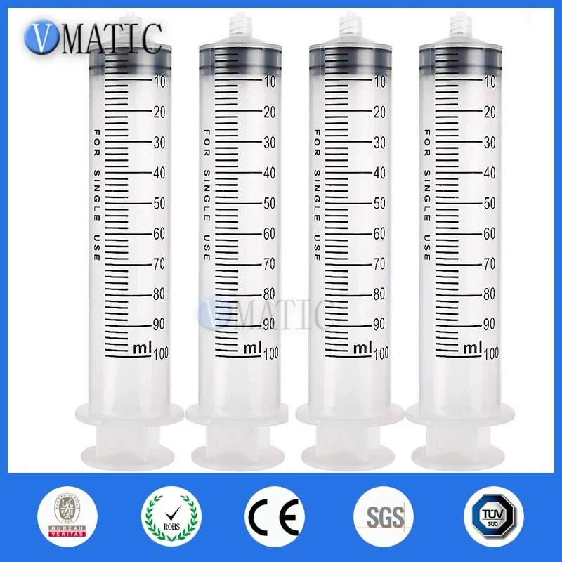 Free Shipping 100ml Dispensing Plastic Liquid Dispenser Syringe Industrial Manual Syringe 100cc