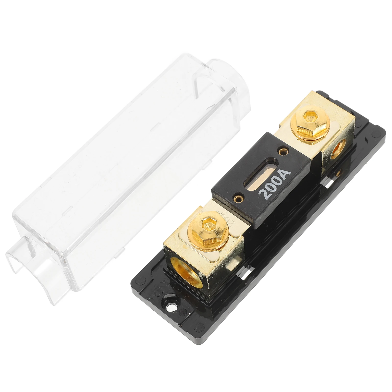 

Heavy Duty Fuse Holder Block for Car Audio Amp Waterproof Auto Amplifier Black Distribution Terminal Overload Short Circuit