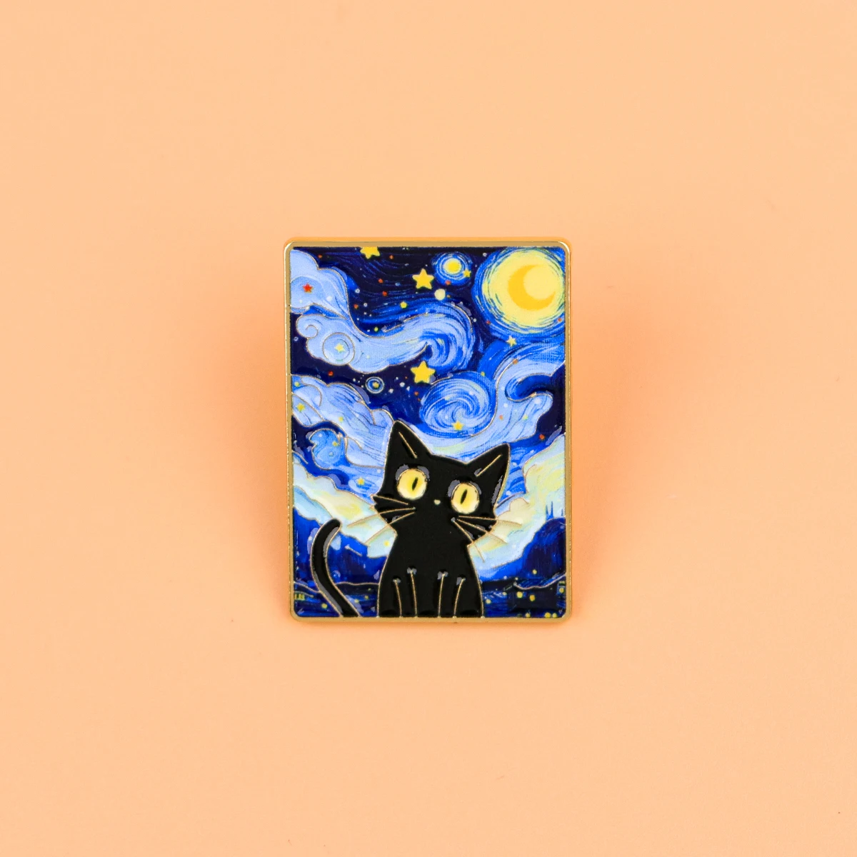 Van Gogh Art Enamel Pin Oil Painting Starry Night Brooches on Clothes Badge Bag Clothes Lapel Woman Men Jewelry Gift for Friends - view 6