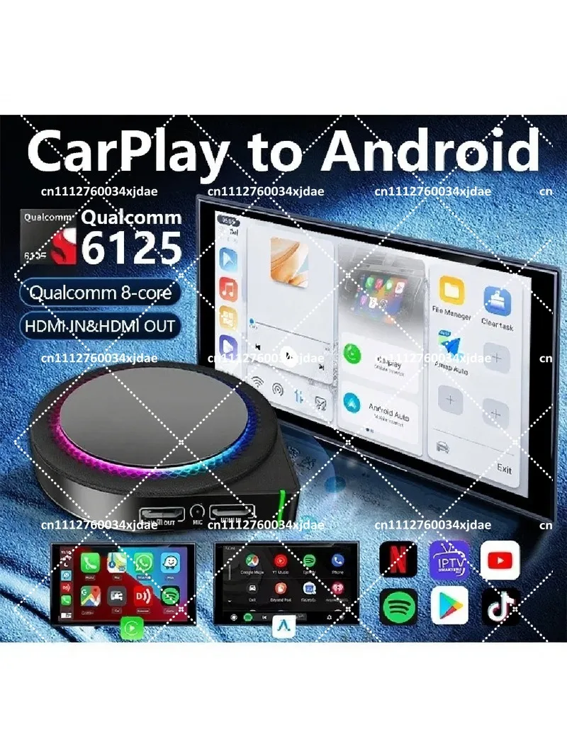 Wireless Box Android 13 Qualcomm Octa-Core Supports HDMI Input and Output