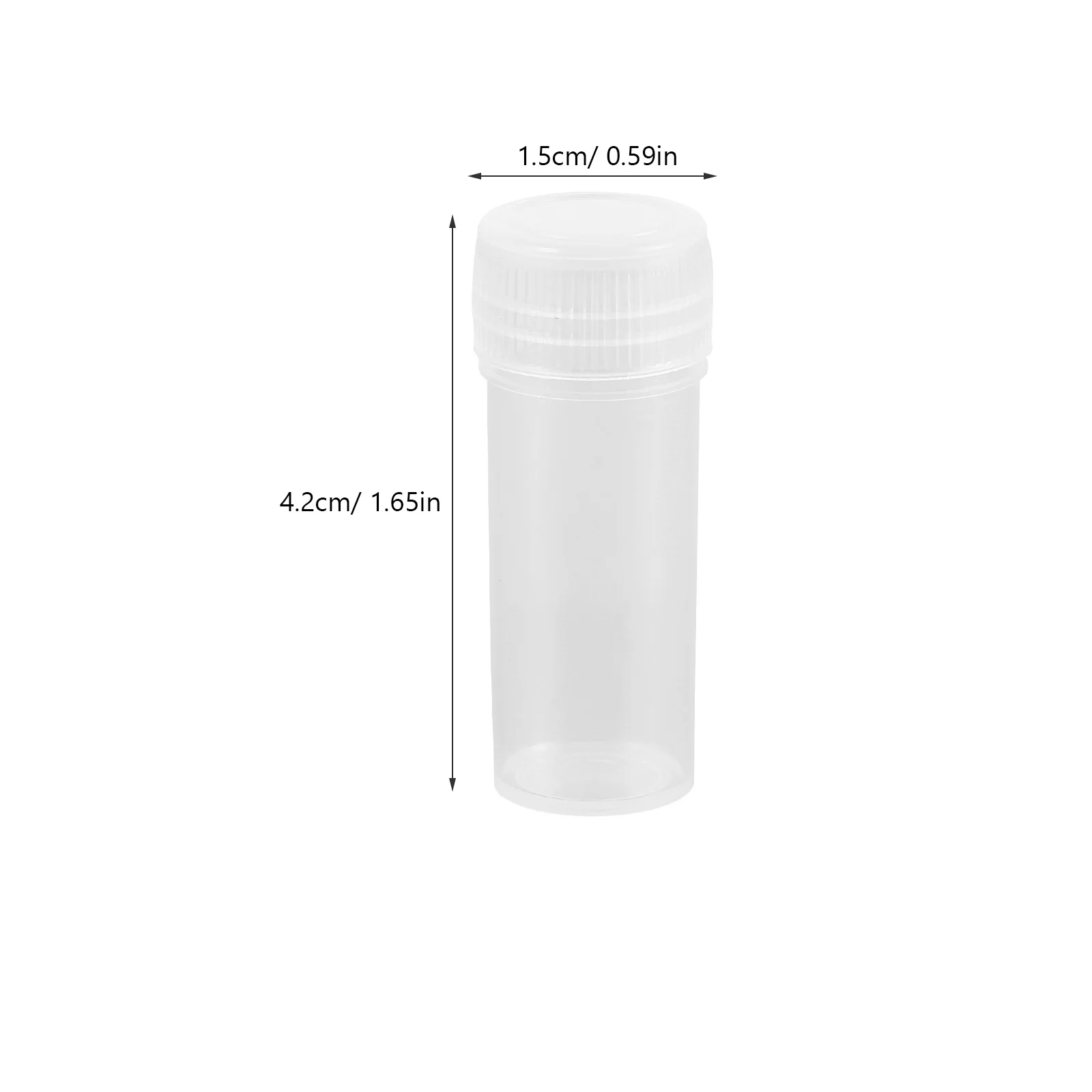 60 pcs Tabung Vial Plastik Transparan 5Ml Dengan Tutup Sekrup Untuk Penyimpanan Sampel Tabung Tertutup Untuk Penggunaan Laboratorium Diy Lip