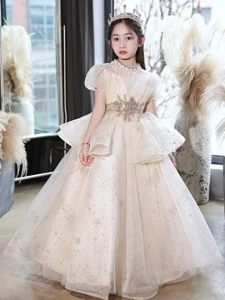 Dress for Girls Vestidos Birthday Party Dresses Princess Evening Girl Dresses Kids Girls Children Clothes Long Wedding Dress