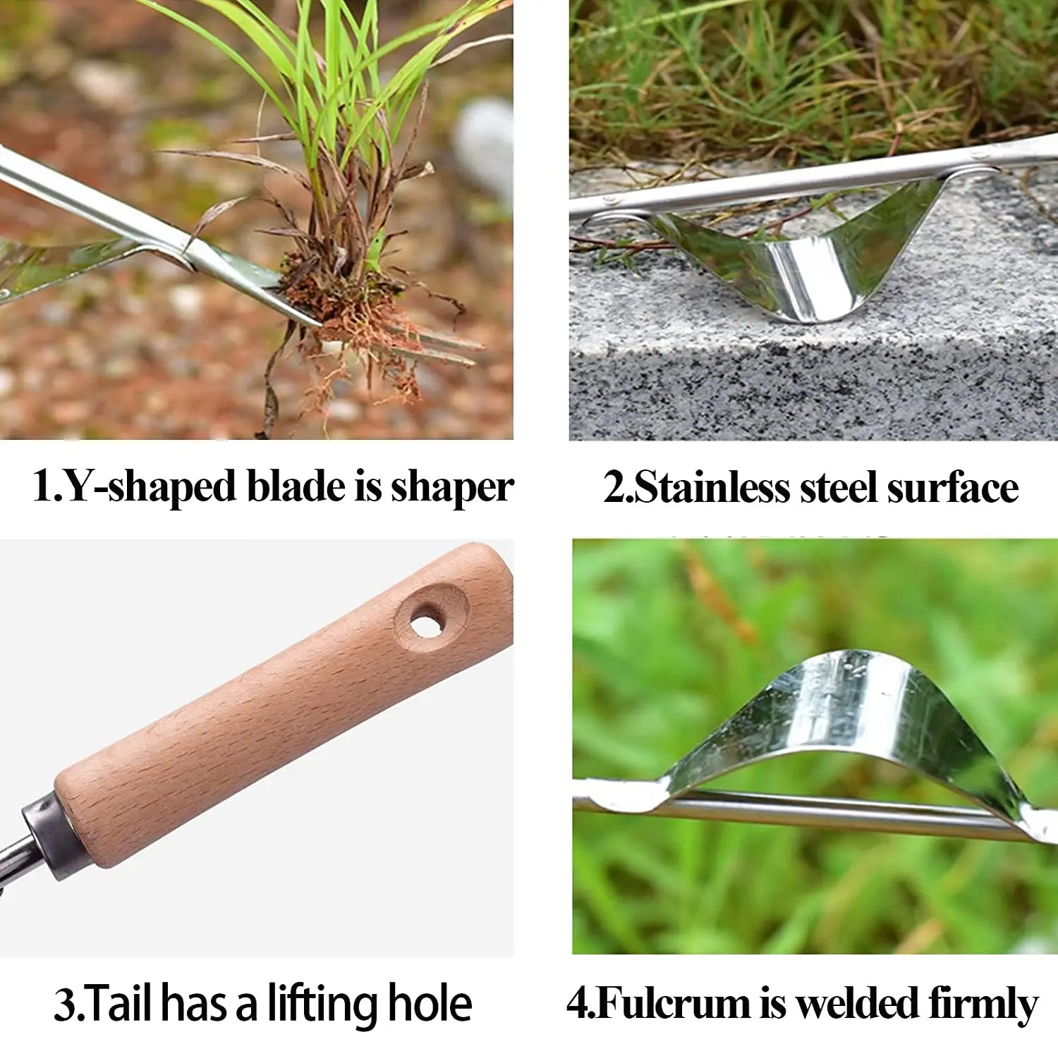 1 pz giardino diserbo strumento prato robusto estrattore di scavo mano diserbo efficace facile applicare rifilatura rimozione estrattore di erba manico lungo