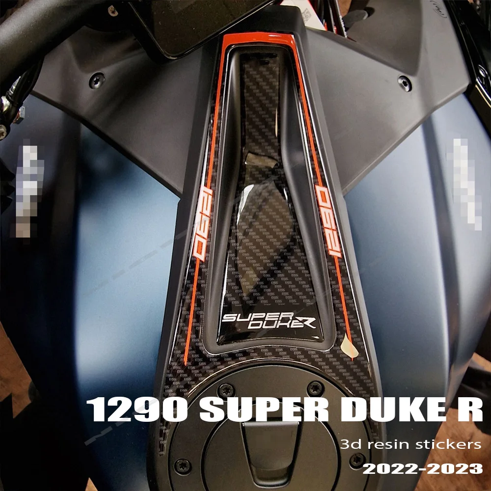 For 1290 R SuperDuke 2022 2023 Super Duke R 1290 Accessories 3D Epoxy Resin Sticker Central Area Protection Kit