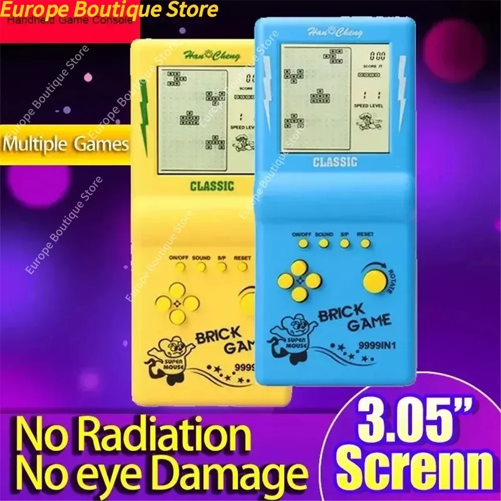 3.5 "وحدة تحكم ألعاب لوحدة التحكم تتريس ريترو يده لعبة اللاعبين ألعاب الجيب الصغيرة للأطفال الحنين آلة ألعاب ألغاز للأطفال