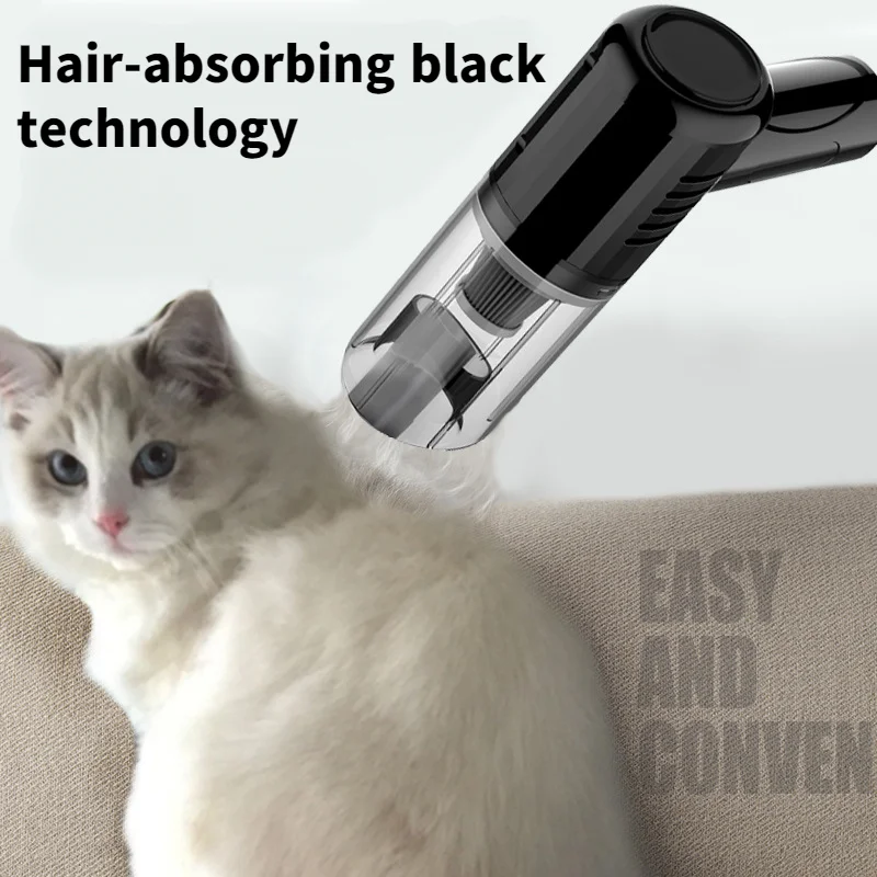 Pet Cat And Dog Hair Absorber Wet And Dry Car Handheld Small Vacuum Cleaner Pet Hair Removal Accessories 120W Blowable Cordless