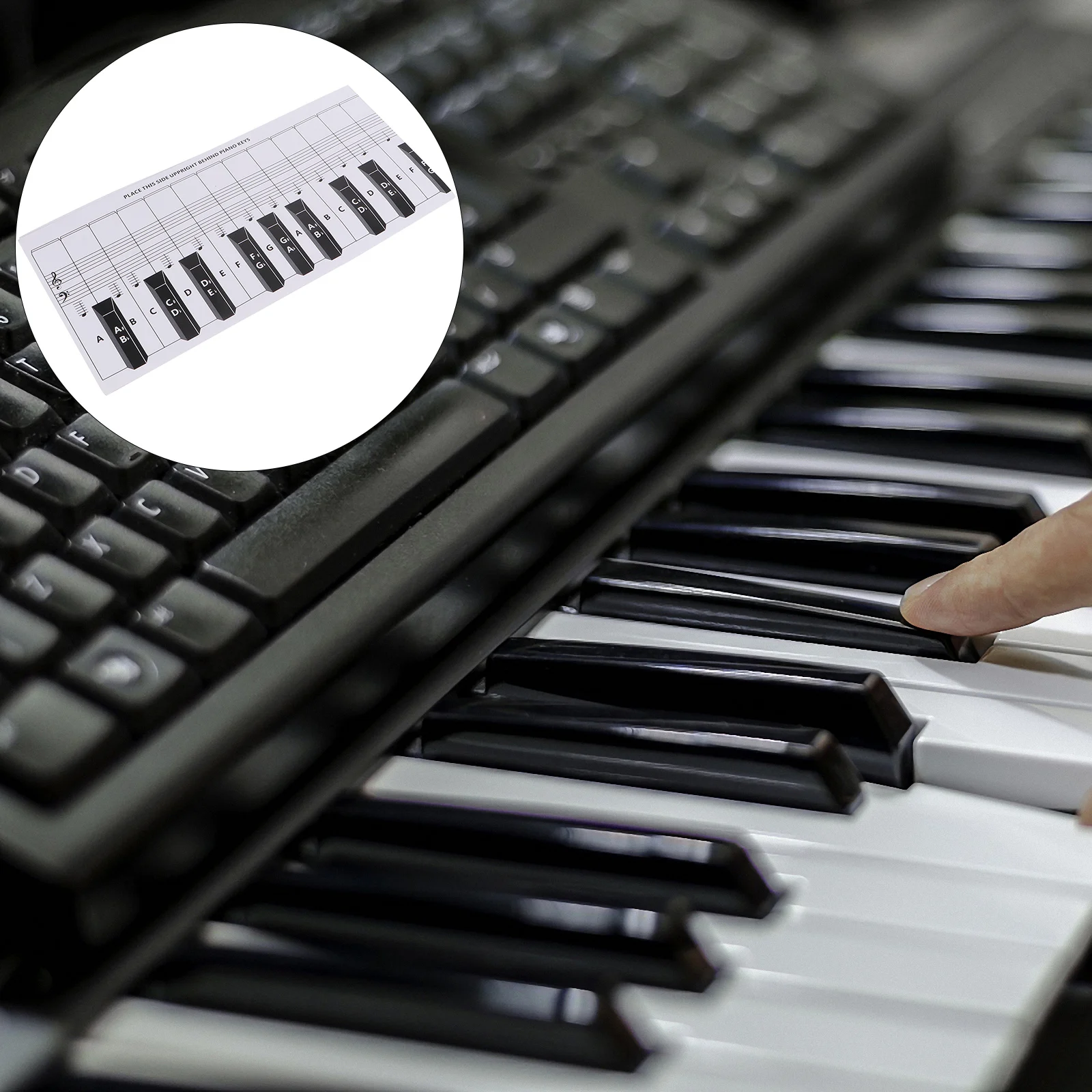 

88 Key Piano Keyboard Aid Standard Paper Kid Chart Guide Kids Comparison Portable
