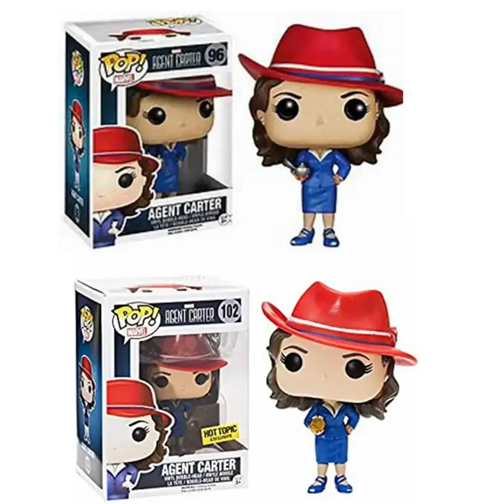 Экшн-фигурки из винила Funko pop Agent Carter 10 см #96 102 # коллекционные модели игрушек Disney детские игрушки подарки на день рождения