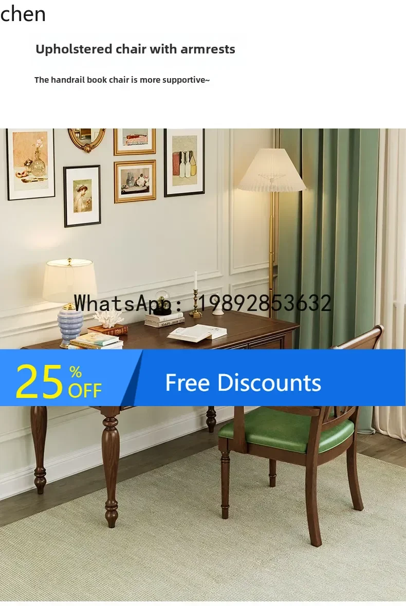 

Рабочий стол из цельного дерева для спальни, бытовой небольшой блок, компьютерный стол для книг, стул, студенческий письменный стол