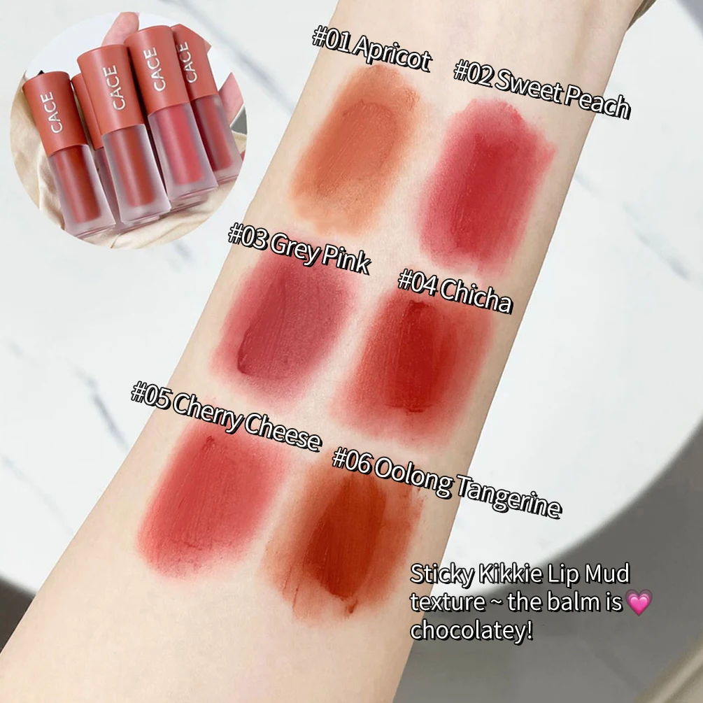 Sexy Rode Lippenstift Lipgloss Make-Up Waterdichte Fluwelen Non-Stick Cup 6 Kleuren Lip Tint Matte Langdurige Vloeibare Lippenstift Cosmetisch