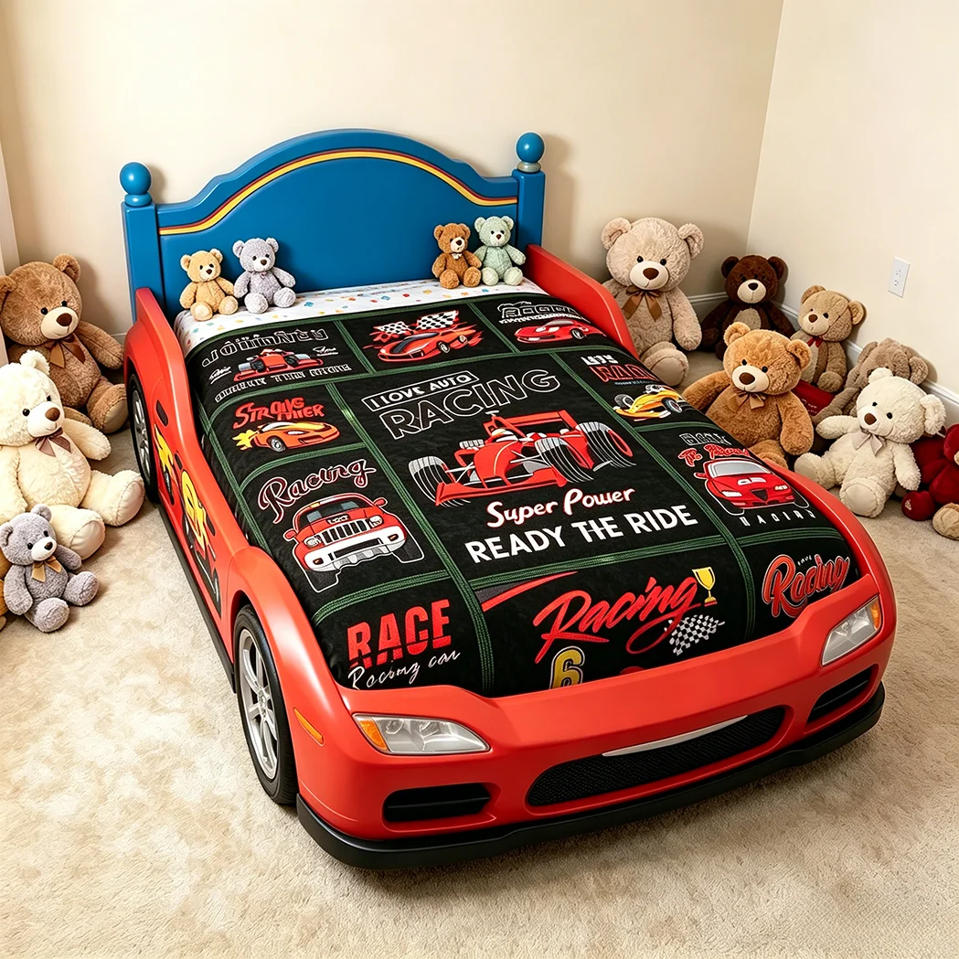 Customized Men's Motorcycle Plush Blanket - Super Comfortable Soft Bedding Ideal Birthday Gift for Motorcycle Enthusiasts