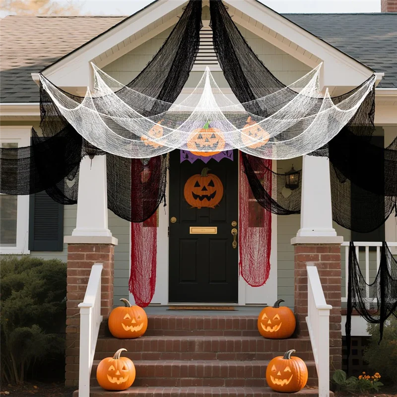 ABGE-Halloween 6 шт. марлевая ткань, жуткая ткань 30X72 дюйма для дома с привидениями, вечеринки, товары для улицы и дома