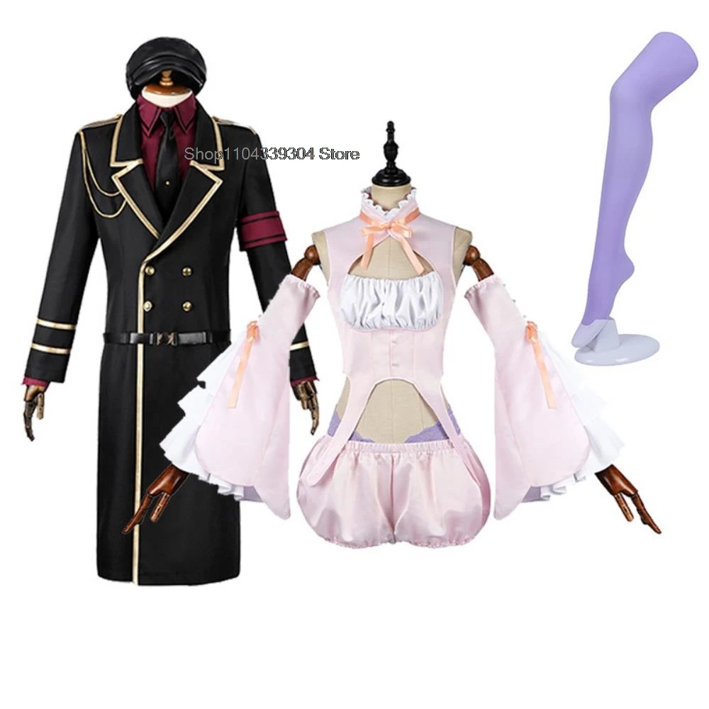 Sexy MahoAku Byakuya Mimori Costume Cosplay Parrucca Vestito La Ragazza Magica e Il Tenente Malvagio Utilizzato per Essere Archenemies Cosplay