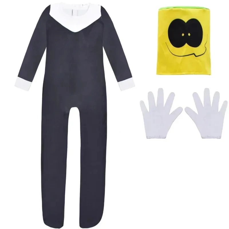 ♥2026 New Halloween Costume Cosplay Friday Night Funkin Spooky Month Skid Pump Kids Boys Party Jumpsuit Mask Skeleton Skull ★★★ view 4