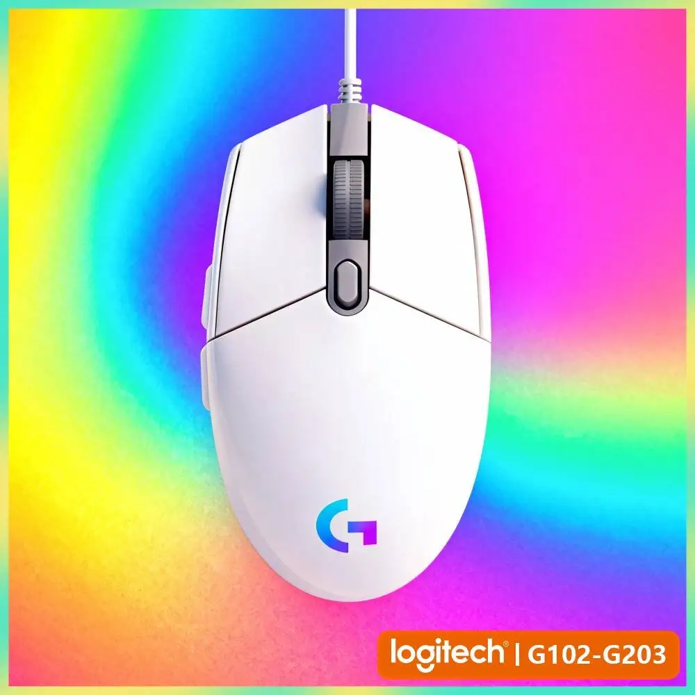 Logitech G102 Prodigy Wired Gaming Mouse RGB Sync Technology 20M Click Lifespan Comfort Grip for Long Gaming Hours