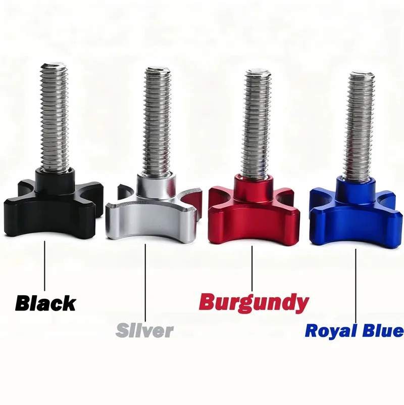 1 Stück M6 M8x10mm bis 60mm Edelstahl-Gewinde-Aluminium-Stern-Pflaumen-Bakelit-Handdreh-Schraubenschlüssel, Spannschraube, Bolzen