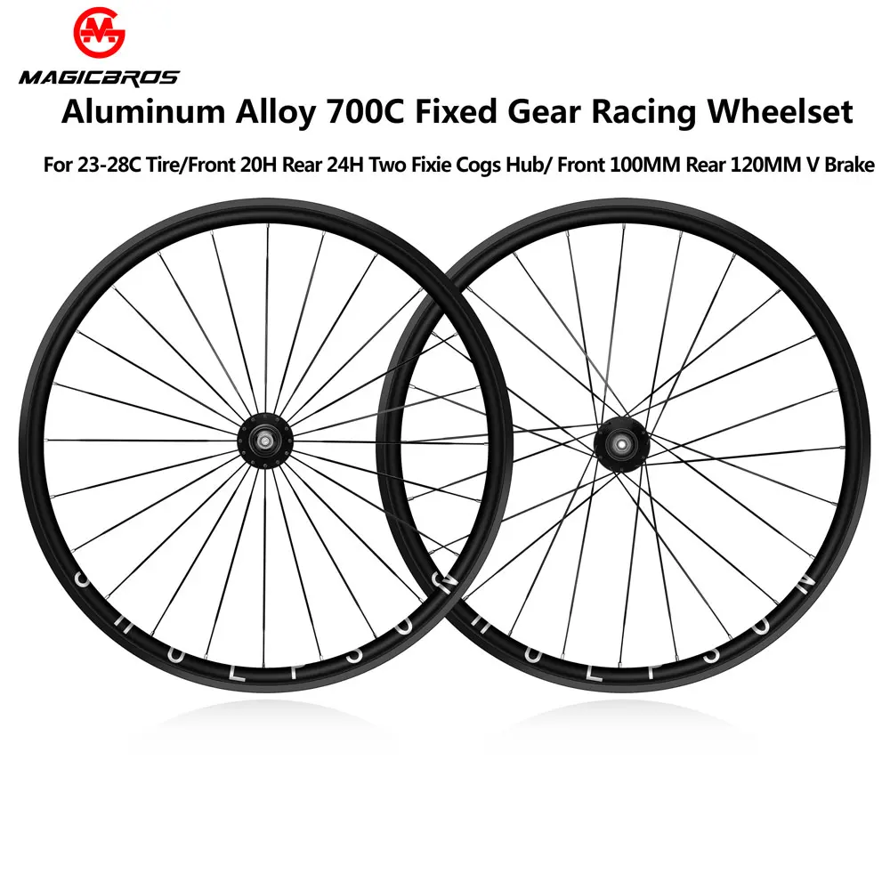 

Legend Single Speed Racing Bike Track Wheels 700C Fixed Gear Wheelset High Strength 20-24H Bearing Hub Fixie Bike Bicycle Wheel
