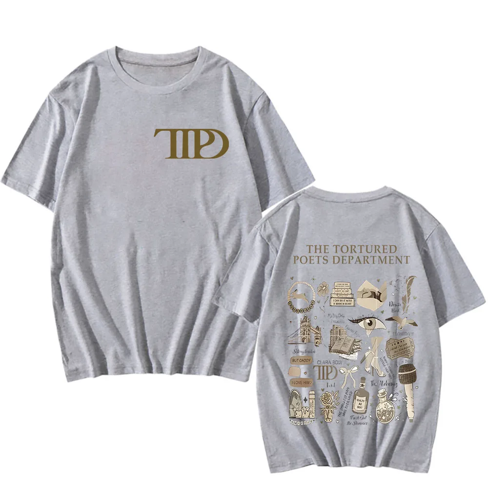 The Tortured Poets Department TTPD Album T-shirts Soft Men/Women Tee-shirt Graphic Printing Hip Hop Tshirts Cotton Short Sleeve