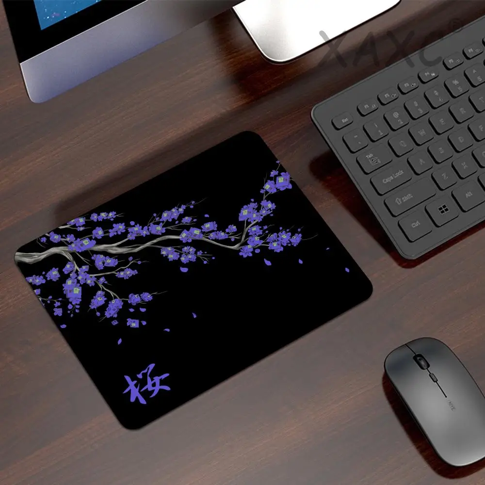 HYBXAXC Classic Cherry Blossom Japanese Small Mouse Pad Thickened Pad Computer Keyboard Wireless Mouse Boy Girl Gift for CS DOTA