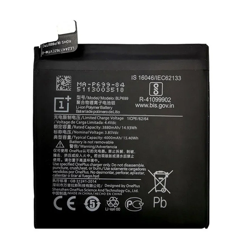 2024 100% Original New Replacement Battery 4000mAh BLP699 For OnePlus 7Pro 7 Pro 7 Plus  Mobile Phone Batteries + Free Tools