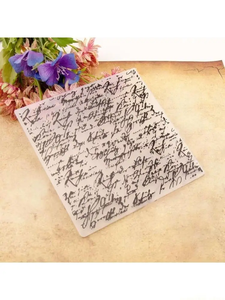 QX2E 3D Embossing Folder Uneven Plastic Embossing Template Handmade Art Paper Craft Supplies Birthday Card Making Accessories