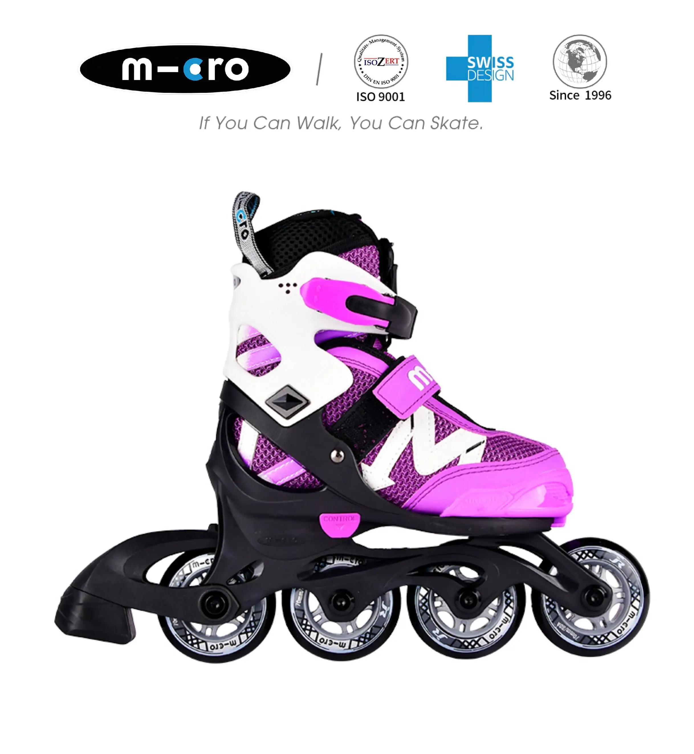 Micro NEW SHAPER KID,3-18 مبتدئين ، 100 كجم ، 80A رصاصة 4WD ، ، حجم قابل للتعديل أحذية تزلج مضمنة