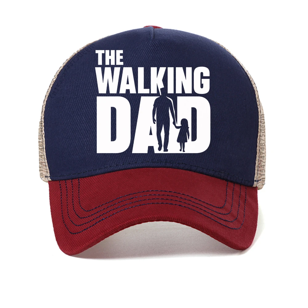 

The Walking Dad Printed baseball cap Men Fashion Summer Funny Street Casual Hip Hop hat mesh Snapback hats mesh Trucker caps