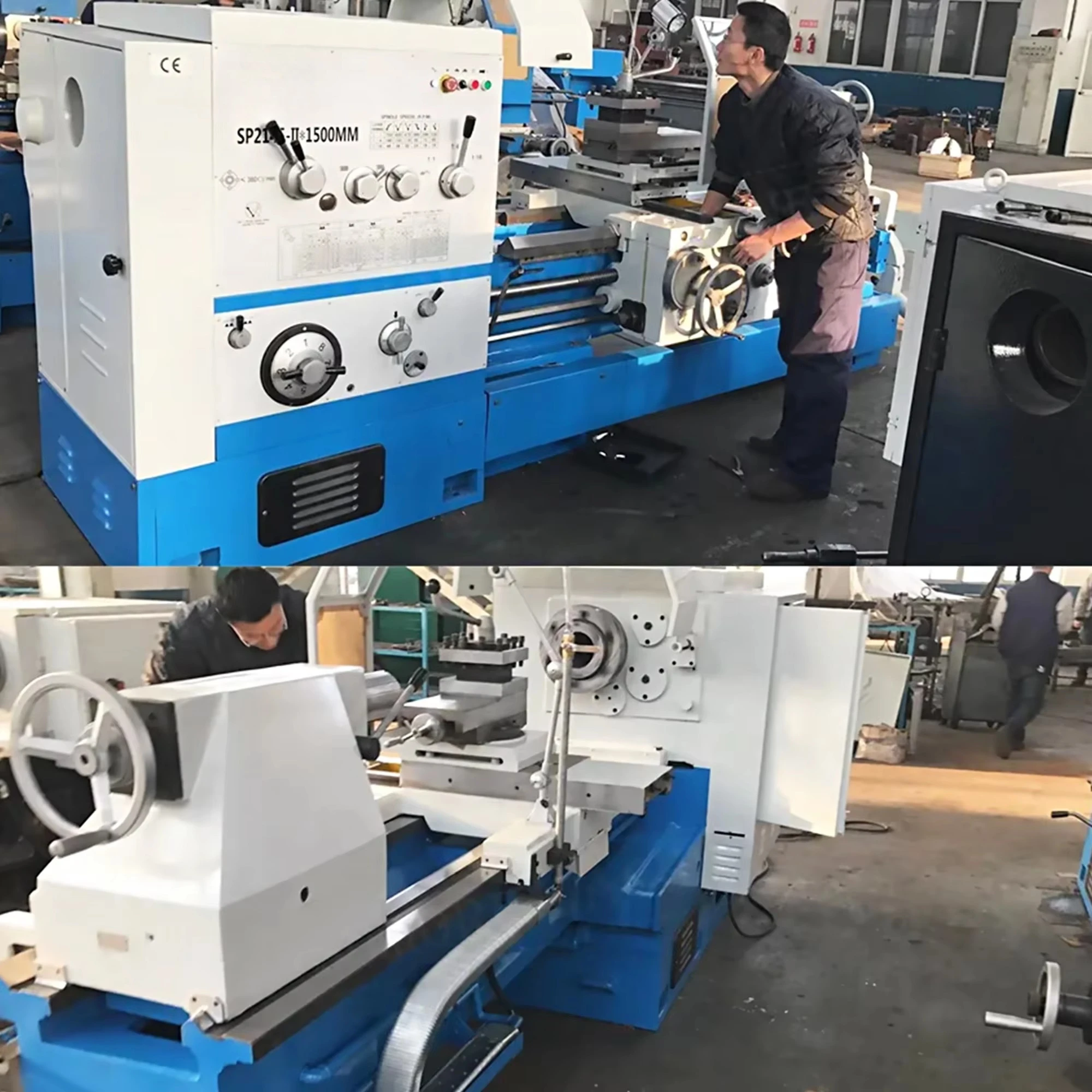 Duty CW6180B/CW6280B Horizontal Manual Lathe Machine 4-Jaw Chuck Lathe Machine for Metal Manual Lathe