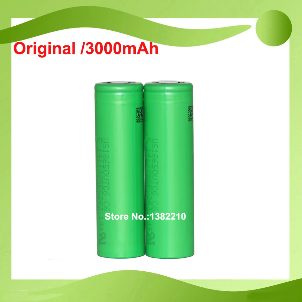 2PCS/LOT Original New 3.6V 18650 US18650 VTC6 3000mAh Continuous 30A Discharge Battery For Sony